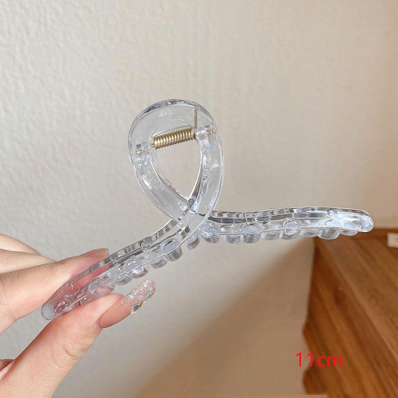 Plastic Transparent Large Size Hair Claw Ladies Hair Clips Women Hair Accessories Headwear Ponytail Hairpins Headwear