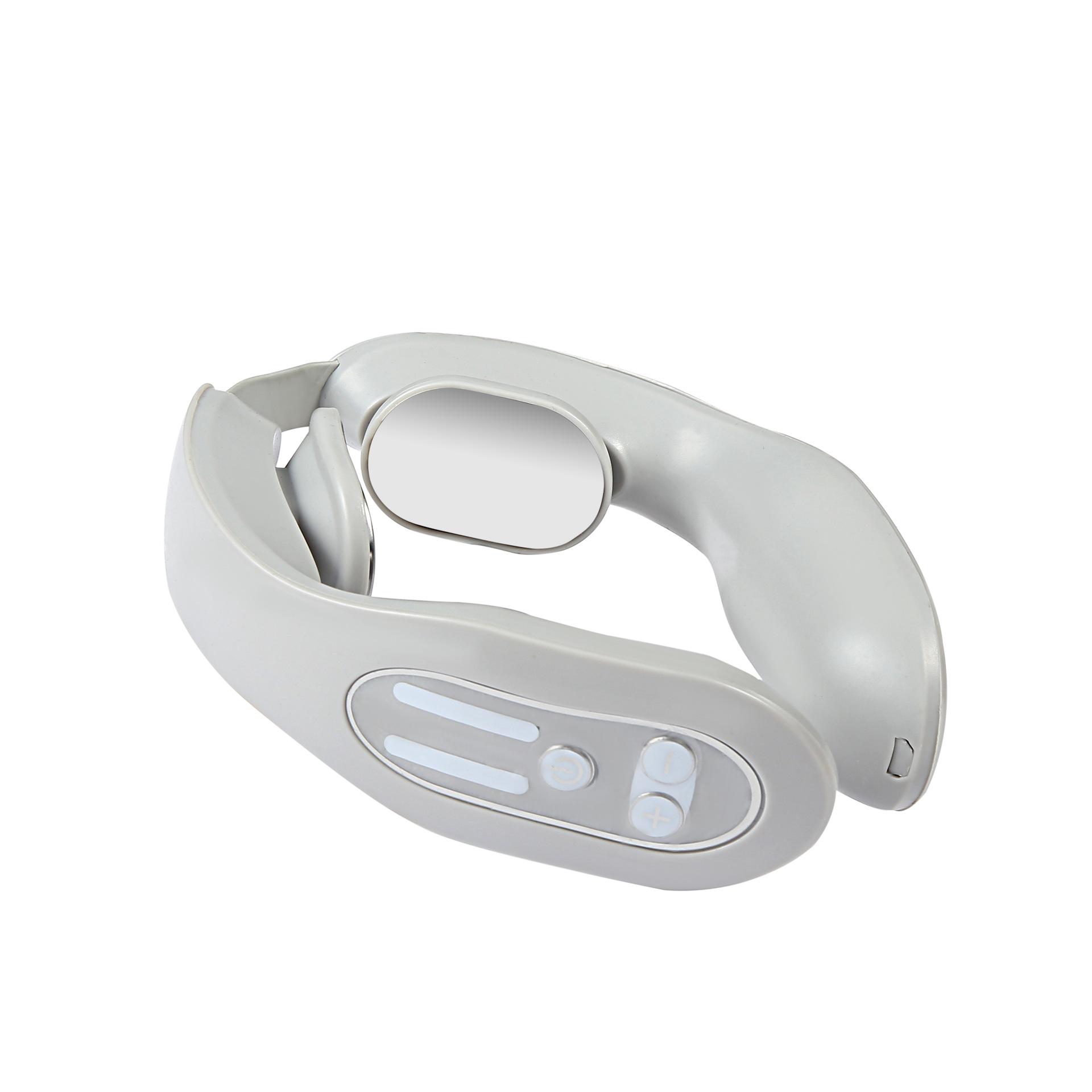 

Smart Electric Neck Massager Relax shoulders neck Relieve muscle pressure neck vibration massager health care portable сірий колір