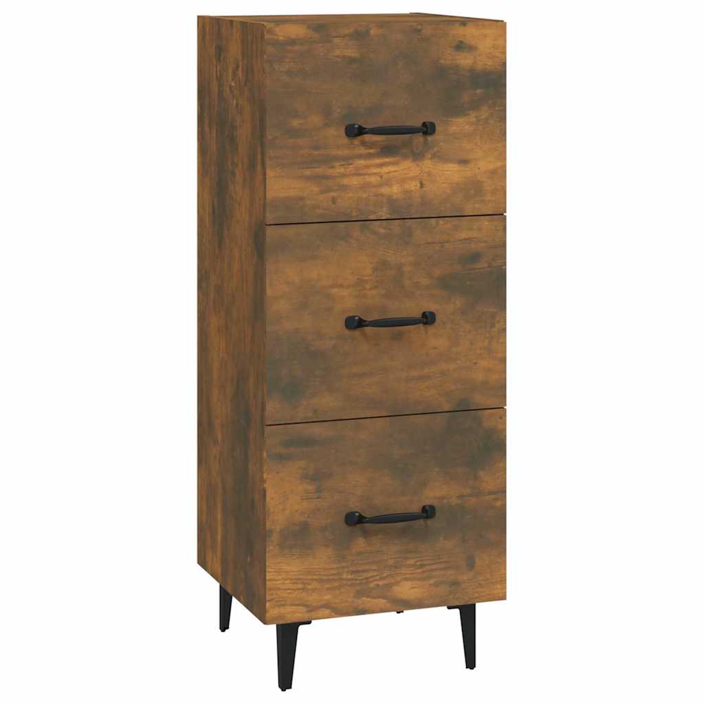 vidaXL Sideboard Räuchereiche 34,5x34x90 cm Holzwerkstoff
