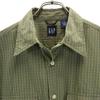 Gap Check Short Sleeve Shirt M Khaki Men's Used