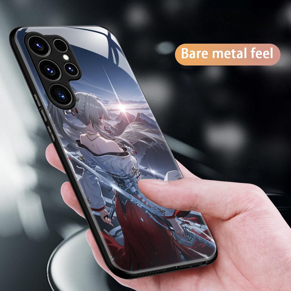 Wuthering Waves Hiyuki Phone Case For Samsung S26 S25 S24 S23 S22 S21 Plus Ultra Note20 Glass Magnetic Case