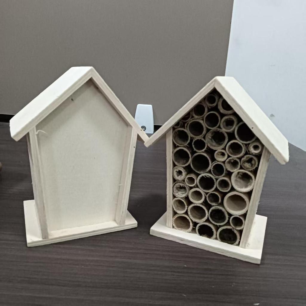 Outdoor Garden Wooden Insect House Decorative Hanging Birdcage