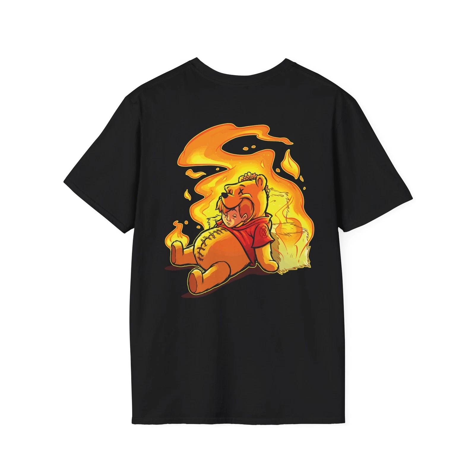 Fire-Playing Bear Unisex Softstyle T-Shirt, Casual Wear, Gift for Kids, [...] S