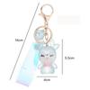 Creative Bag Pendant Acrylic Led Flashlight Keychain Car Keyring Key Lanyard Elk Keychain