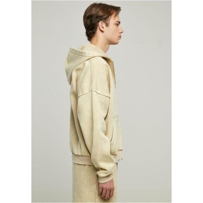 Sweatshirt à capuche zippé Urban Classics 90's Heavy Sand Washed