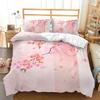 Pink Floral Duvet Cover Japanese Cherry Blossoms Theme Bedding Set Spring Romantic Quilt Cover For Girl Microfiber Bedspread