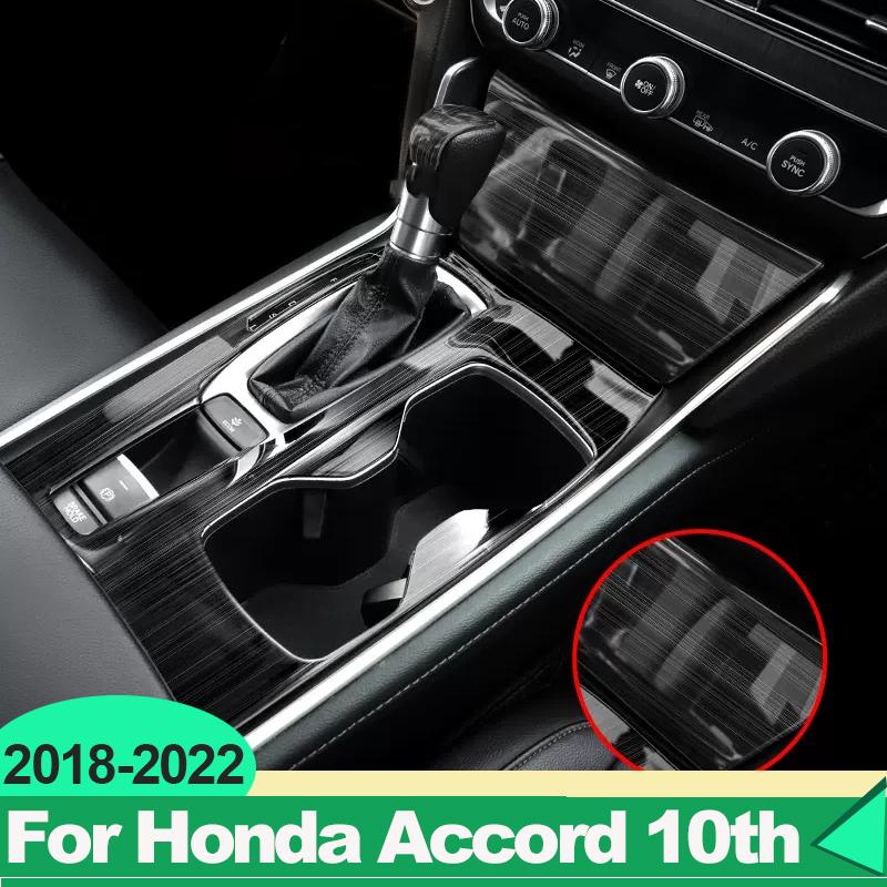 Pro Honda Accord X 10. generace 2018 Hybrid Nerezové dekorativní samolepky na panel středové konzole a řadicí páky