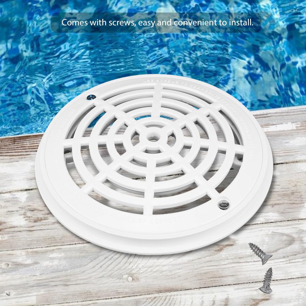 Plastic Pool Main Drain Cover with Screws Suit for Swimming Pools Replacement Accessary
