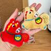 Bag Pendant Plush Horse-Shaped Christmas Tree Decoration with Lanyard Hanging Ornament Festive Charm Holiday Decor