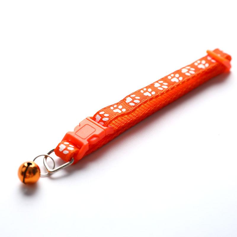 New Cute Bell Collar For Cats Dog Collar Funny Footprint Collars Leads Cat