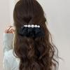 Elegant lace head flower temperament hair clips female back of the head senior sense tie spring clip ponytail buckle  new