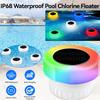 Dozator de clor plutitor solar Cadă cu lumină în jos colorată Flottor de clor Dispenser de tablete de clor pentru piscină Dispenser de curățare a apei