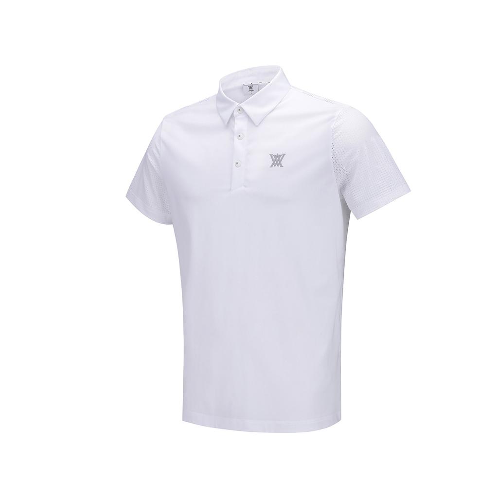 ANEW GOLF Men Signature Logo Short T-Shirt_Wh