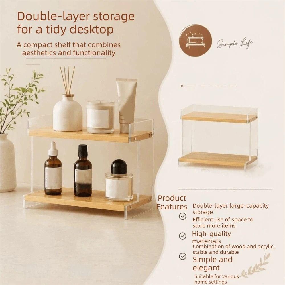 Multi-layer Design Counter Storage Shelf Vanity Sink Organizer Bathroom Countertop