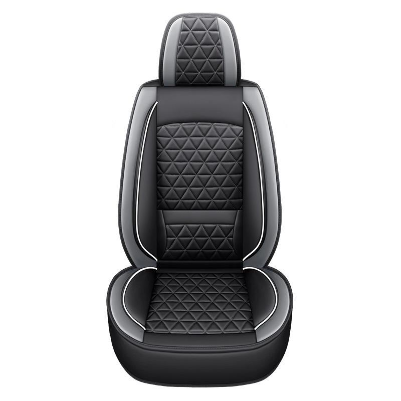 All-Season Full Leather Car Seat Cover, Dirt-Resistant, Universal Fit, Comfortable Hand Feel