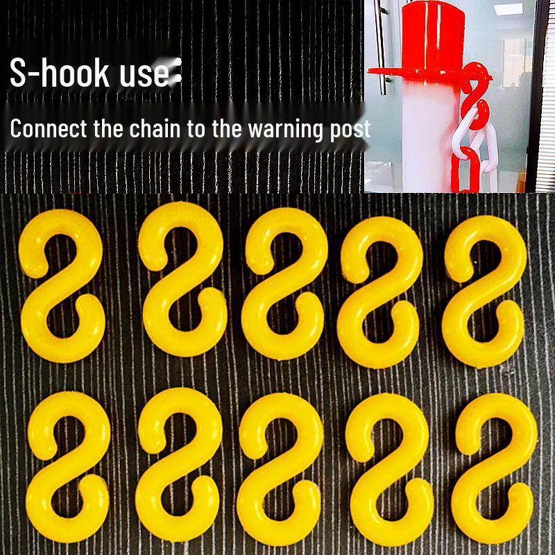 Plastic Warning Post Chain for Construction Site Fence with Isolation Barrier and Caution Tape