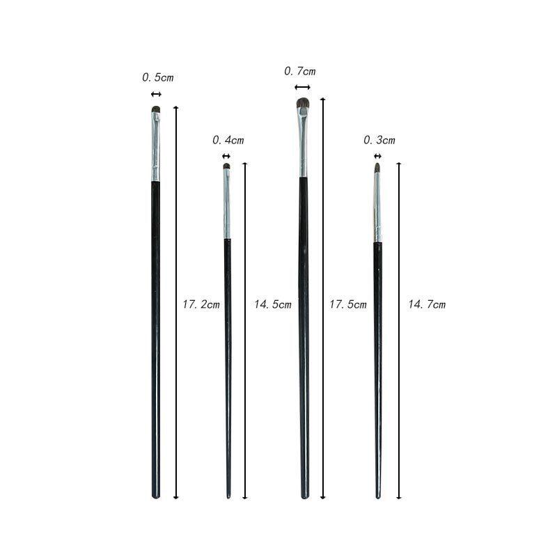 Eye Makeup Brush Set: Precision Eyeshadow, Inner Corner, Under-Eye Bag, Eyeliner, Outer Corner.