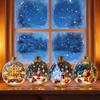 Acrylic Clear Christmas Bauble Ornament Sleigh Reindeer Santa Snowman Deer Pendant  Party Supplies