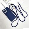 Candy Strap Case for Samsung Galaxy S25 Ultra S24 FE S23 Plus A56 A26 A16 A06 A36 A55 Crossbody Lanyard Cord Card Silicone Cover
