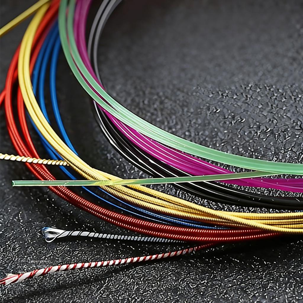 Classical Guitar Strings - Colorful Nylon Treble & Colorful Coated Copper Bass, Standard Tension, 6pcs/Set