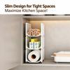 Stackable Kitchen Cabinet Organizer Rack, Iron Mesh Storage Shelf for Plastic Wrap, Paper Rolls and Boxed Supplies