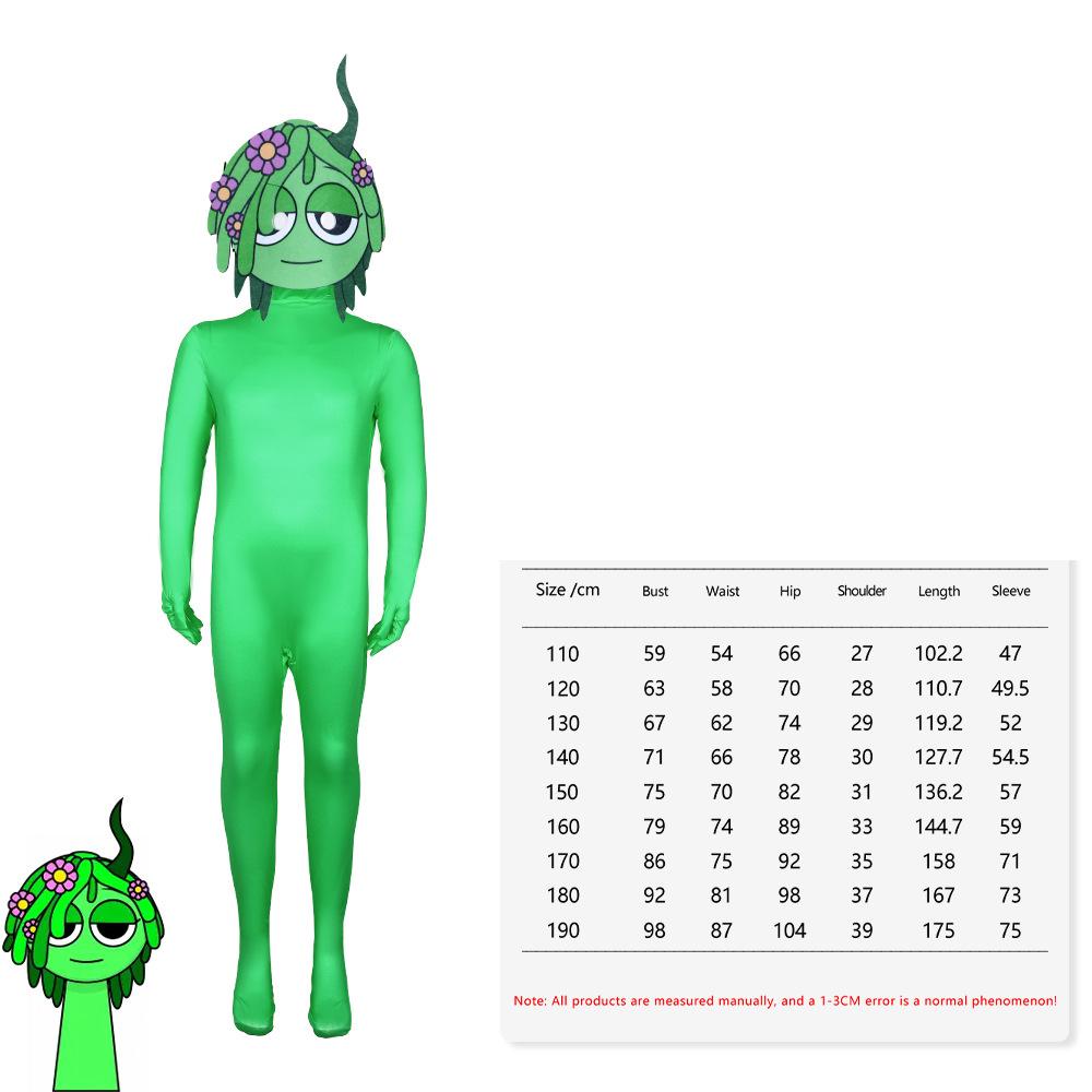 Sprunki Cosplay Costume Adult Kids Monster Horror Game Jumpsuit Bodysuit Carnival Party Role Play Child Girl Clothes