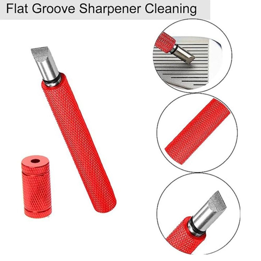 Anti-slip Golf Club Head Cleaner Portable Golf Club Groove Sharpener Pitching