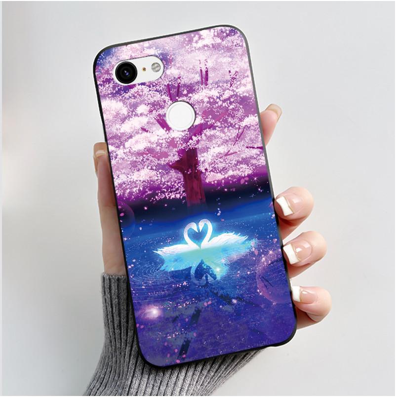 Phone Cases For Google Pixel 3 XL Case Cute Cat Cartoon Silicone Soft Black Coque for Google Pixel 3 XL Pixel3 3XL Bumper Cover