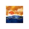 Nordic Moon Red Sun Combination Abstract Mountain Triptych Living Room Sofa Background Wall Decoration Painting Without Frame