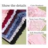 FINETOO 3Pcs Women's Sexy Lace Floral Perspective Boyshorts Solid Color Hollow Out Boxer Panties Female Breathable Transparent Lingerie