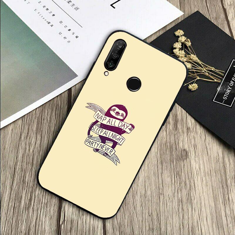 Cute Lovely Cozy Sloth Animal For Huawei Nova 5T 9 10 SE 7i 8i 11i 12i Y73 Y90 Y70 Y72 Y61 Y91 P60 Pro P40 P30 Lite Case
