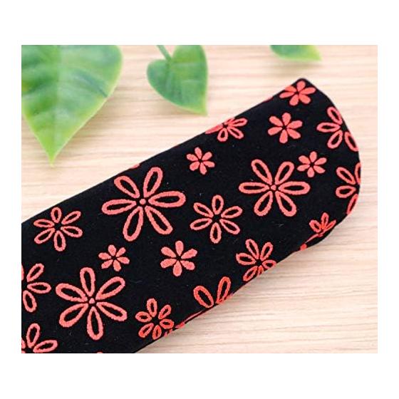 Sensu Case Inden Flower/Red 23.5cm Elegant Japanese Pattern Protects Sensu from Scratches Curved Opening for Easy Insertion and Removal Ideal for