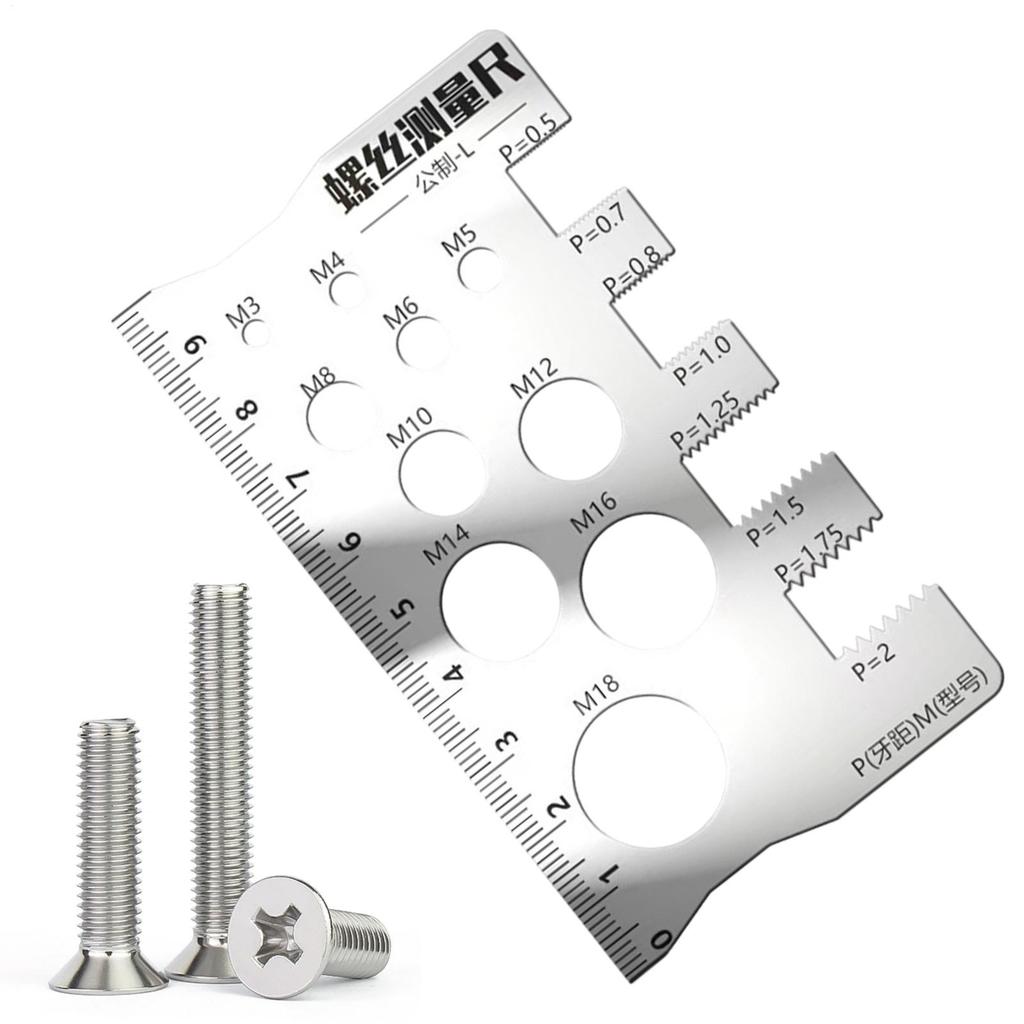 Riglă Ecartament Pas Filet Șurub Instrument de Măsurare Șurub Piuliță Metric Prelucrare Filete Ecartament Tăiere Șuruburi Măsurare Model Unghi