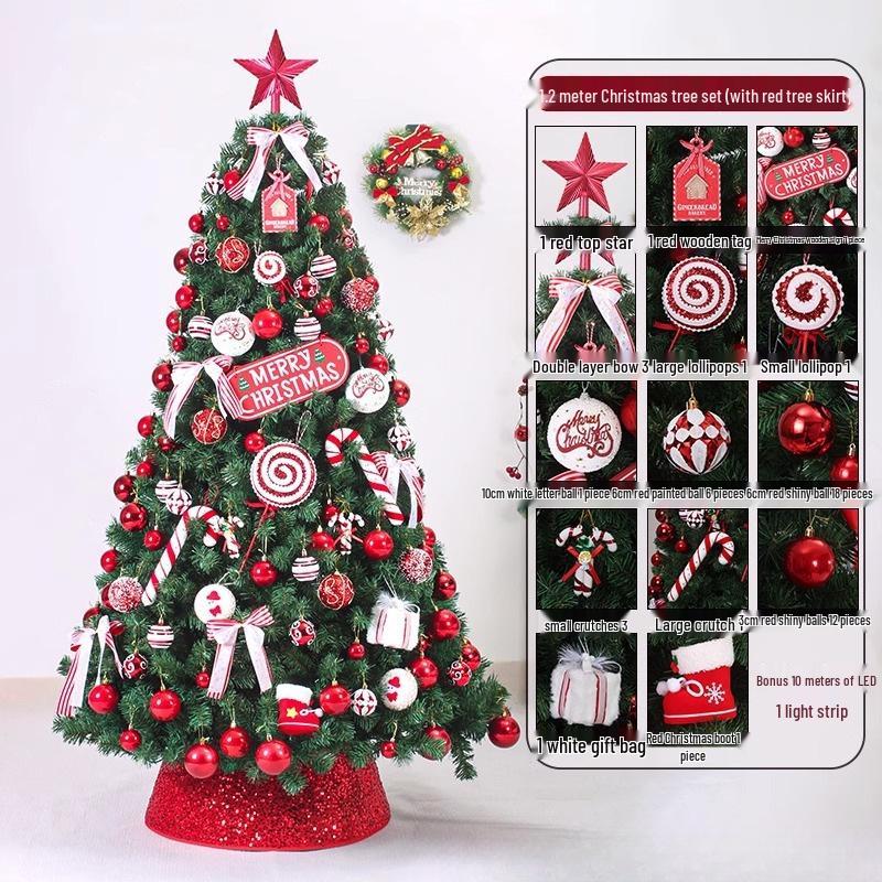 

2025 Christmas Tree Home Decor Set: DIY Red Ornament Style