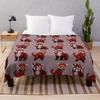 Cute raccoon blanket flannel blanket bedroom thermal blanket portable travel blanket
