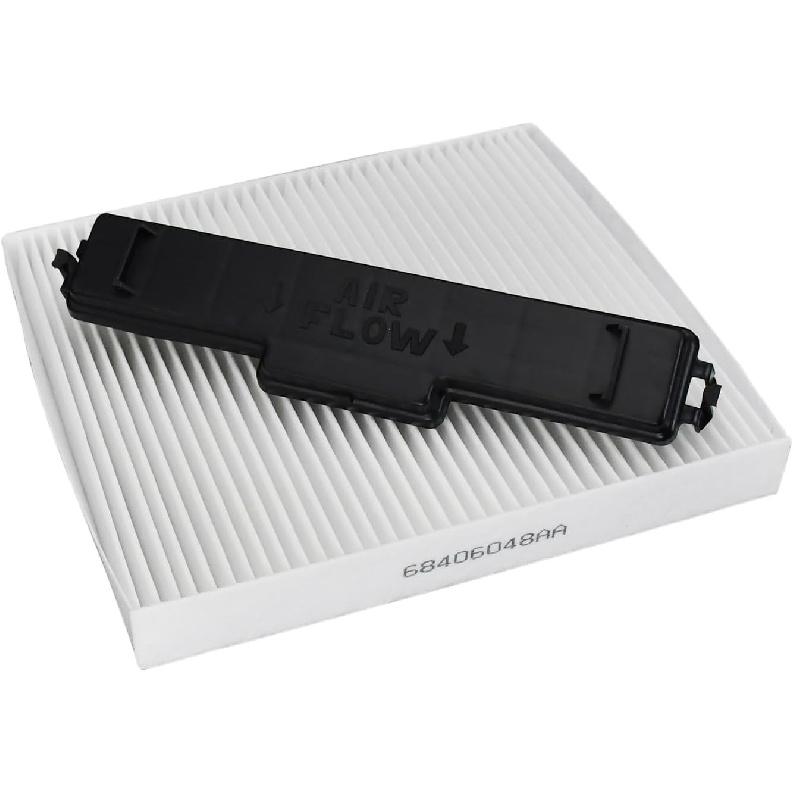 68406048AA 68318365AA Cabin Air Filter & Filter Access Door Compatible with Dodge Ram 1500 2500 3500 4500 Compatible with Chrysler 200 2011-2014