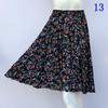 Floral Ice Silk Summer Midi Skirt with Elastic Waist for Middle-Aged & Elderly Women