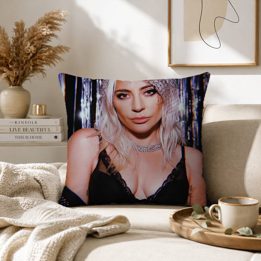 hot singer lady gaga Pillow Case for Sofa Living Room Home office Decor Protective Cover