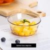 Flavinmci Heat-Resistant Amber Glass Salad Bowl