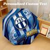 8 Rib Auto Folding Umbrella FC Zürich Print Custom Name Text Portable Rain Gear