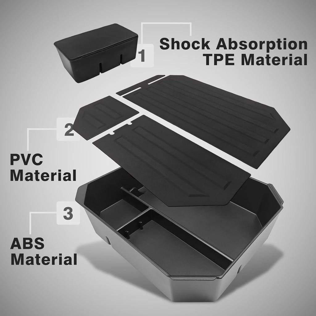 BestEvMod Center Console Organizer Tray Compatible with Tesla Cybertruck 2024+ Accessories Pickup Armrest Storage Box (Armrest Upper Organizer)