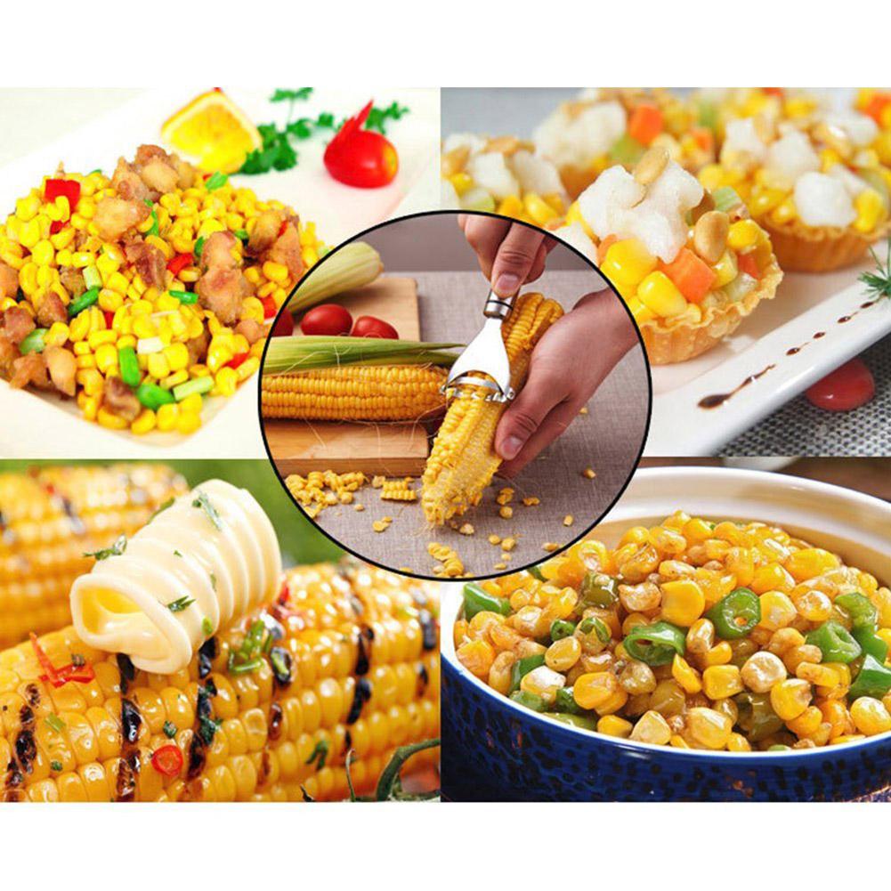 Éplucheur de Maïs Acier Inoxydable Coupe-Maïs Éplucheur d'Épis Éplucheur de Maïs Outil de Cuisine