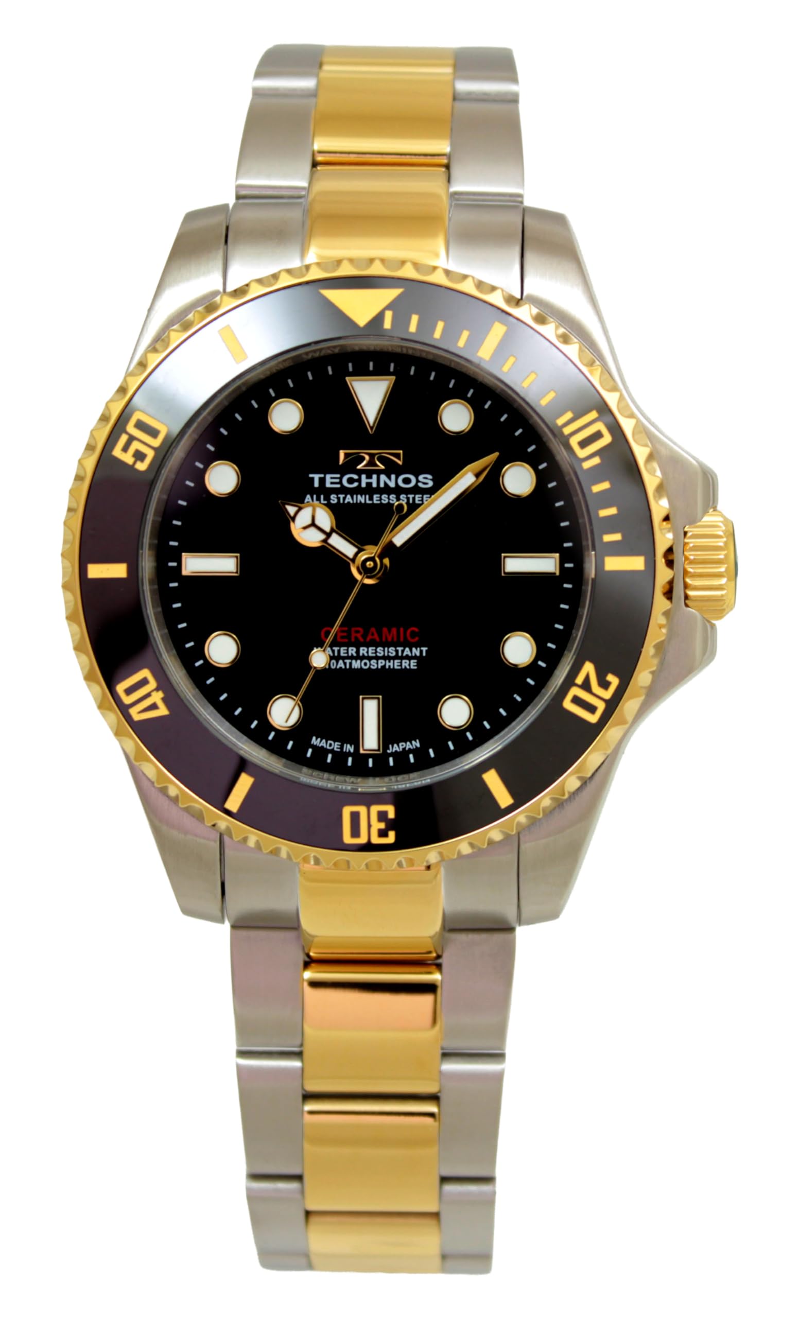 

Technos T9C31TB 10 ATM Water 100th Anniversary Made in Japan Wristwatch, Resistant, Model, чорний