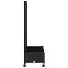 Planter with Trellis and Wheels Black 80 X 40 X 131.5 Cm