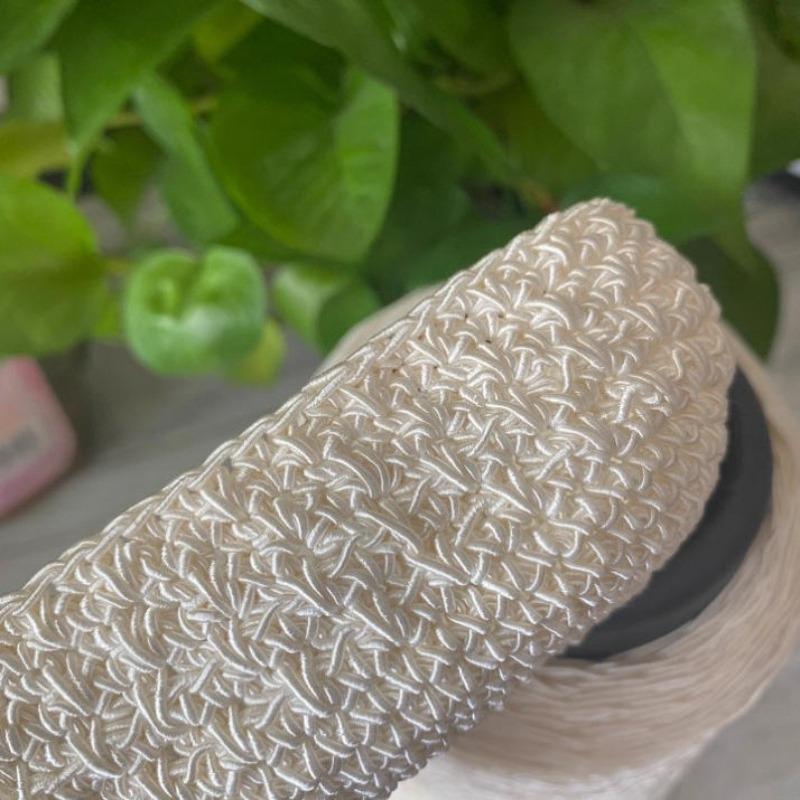 500g 1mm Off-white Leinenfaden Feuchtigkeitsaufnahme Atmungsaktivität Textur Stark zum Stricken Hüte Schals Aufbewahrungskörbe Taschen