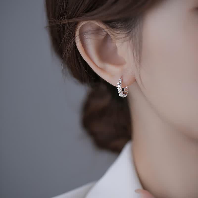 925 Sterling Silver Daisy Flower Earrings
