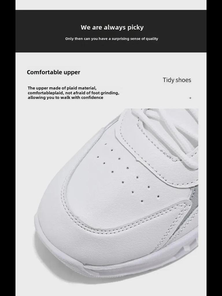 Herren Weiße Herbst High-Top Mode Sneaker – Trendige Lässige Laufschuhe