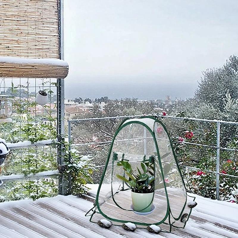 1pcs Foldable and Portable Transparent Horticultural Greenhouse Garden Plant Tent Outdoor Flower Insulation Shed for Winter