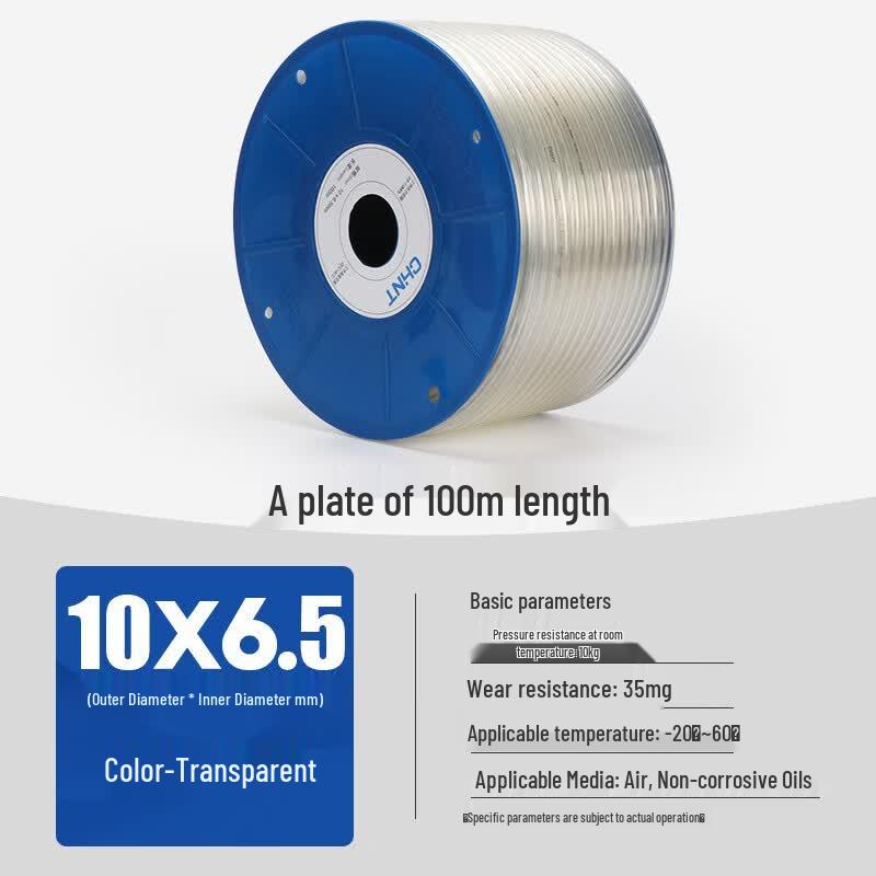 CHNT PU Pneumatic Air Hose 10mm OD, 6.5mm ID, 100m Length