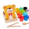 Animal Feeding Game Simulation Toy for Children's Food Set Wooden Sensory Cognitive
